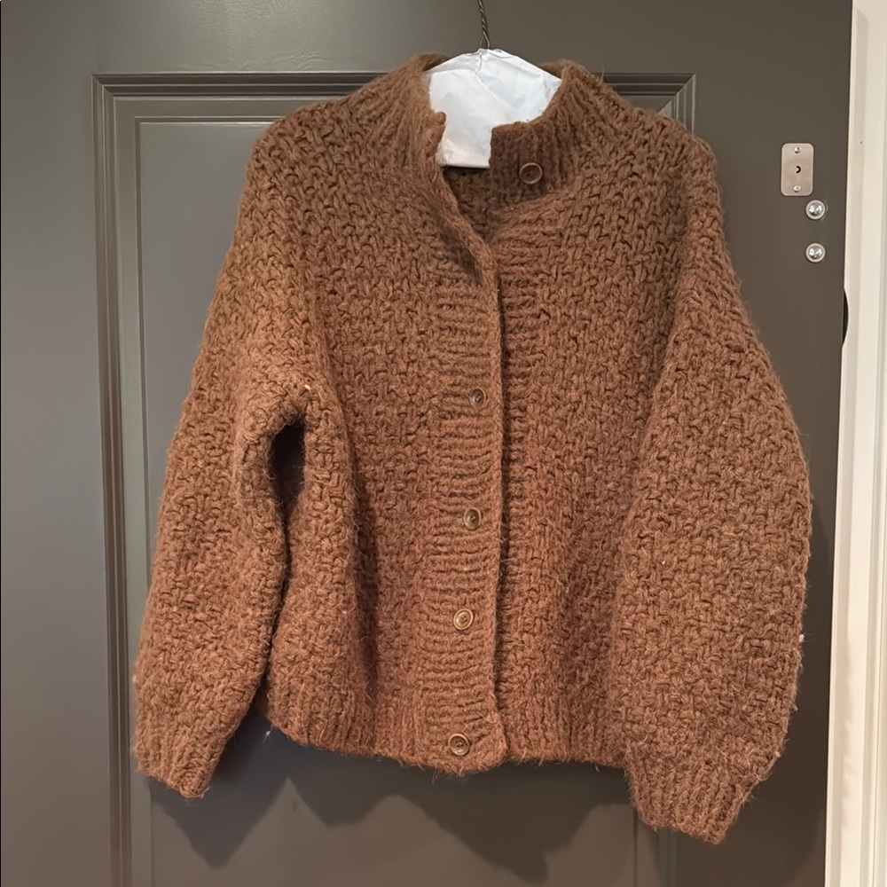 OZMA Hand-Knit Alpaca Cardigan